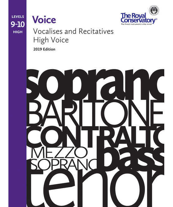 RCM - Voice Vocalises and Recitatives Levels 9 - 10: High Voice, 2019 - Remenyi House of Music