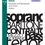 RCM - Voice Vocalises and Recitatives Levels 9 - 10: Low Voice, 2019 - Remenyi House of Music