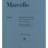 Marcello, B. - Sonate n° 1 en fa majeur pour violoncelle et basse continue