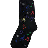 Black Socks - Notes and Clefs (Ladies)