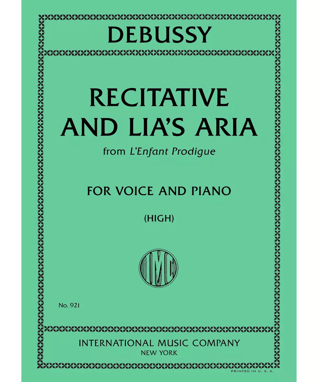 Récit et Air de Lia (from 'L'Enfant Prodigue\") (F. & E.) - High (S.) - Remenyi House of Music