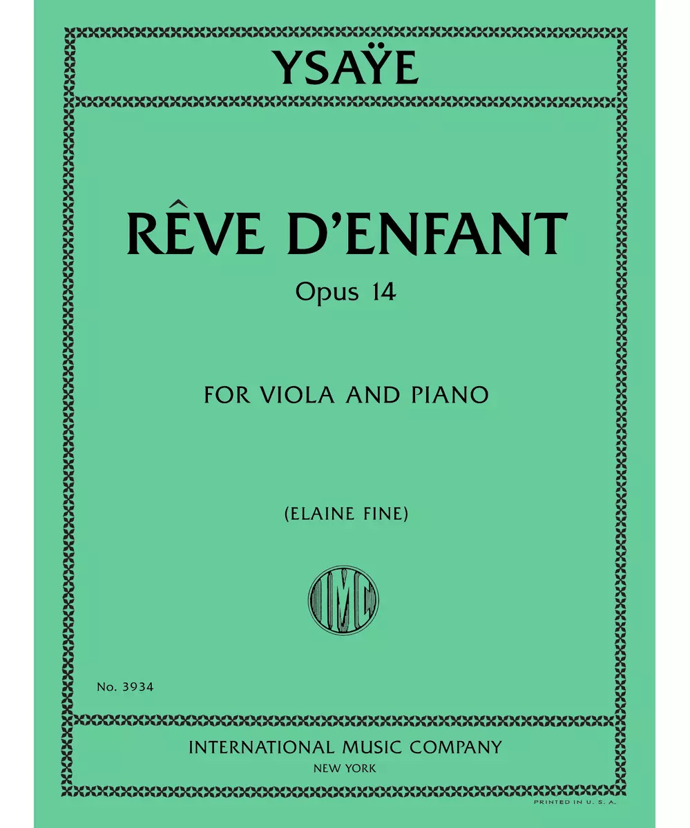Rêve d'enfant, Op. 14, for Viola and Piano - Remenyi House of Music