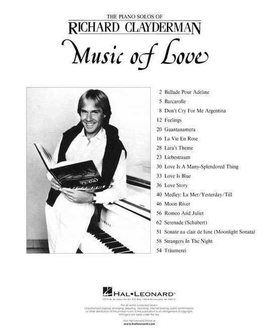 Richard Clayderman - The Music of Love - Remenyi House of Music