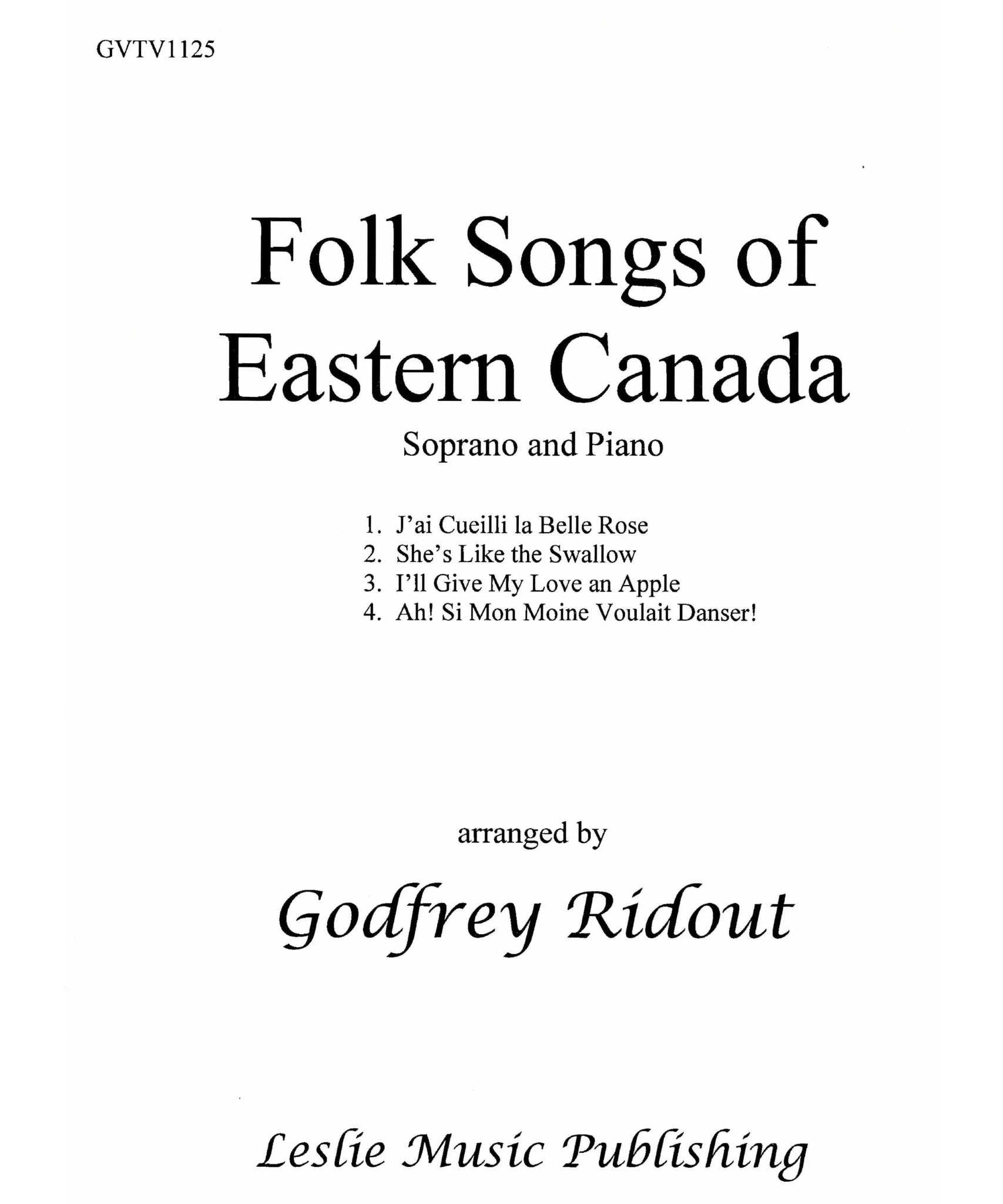 Ridout, G. - Folk Songs of Eastern Canada - Remenyi House of Music