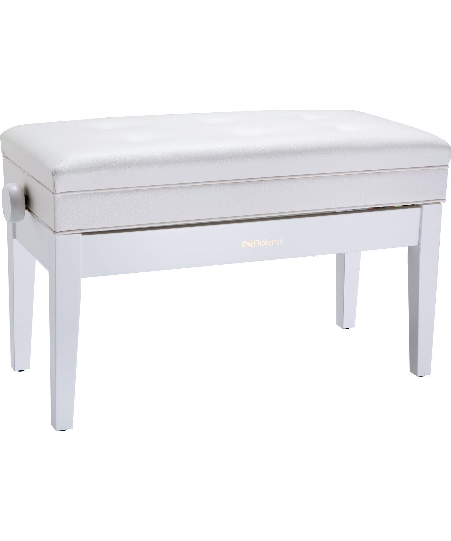 Roland RPB - D400 Duet Size Piano Bench with Vinyl Seat, Satin White - Remenyi House of Music