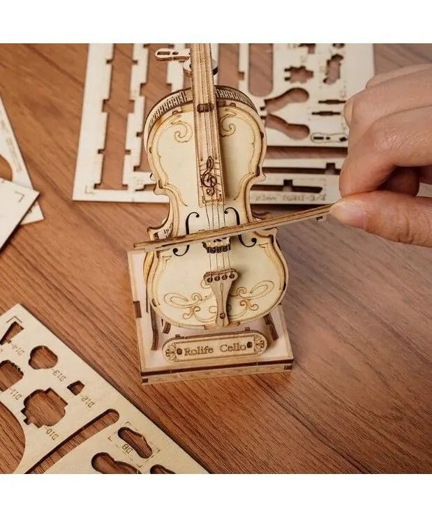 Rolife Cello Wooden Model Kit - Remenyi House of Music
