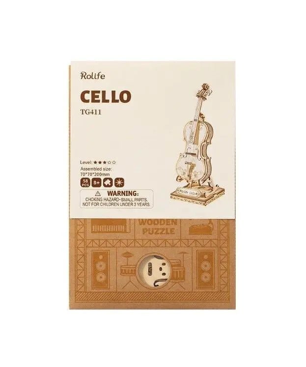 Rolife Cello Wooden Model Kit - Remenyi House of Music