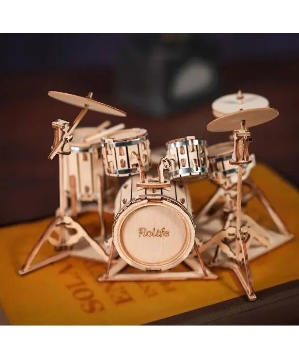 Rolife Drum Kit Wooden Model Kit - Remenyi House of Music