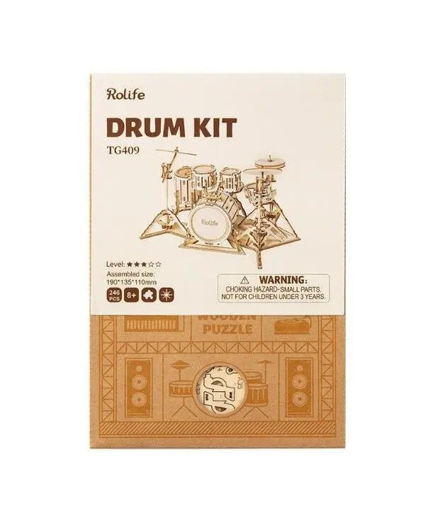 Rolife Drum Kit Wooden Model Kit - Remenyi House of Music