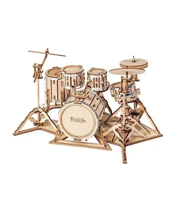 Rolife Drum Kit Wooden Model Kit - Remenyi House of Music