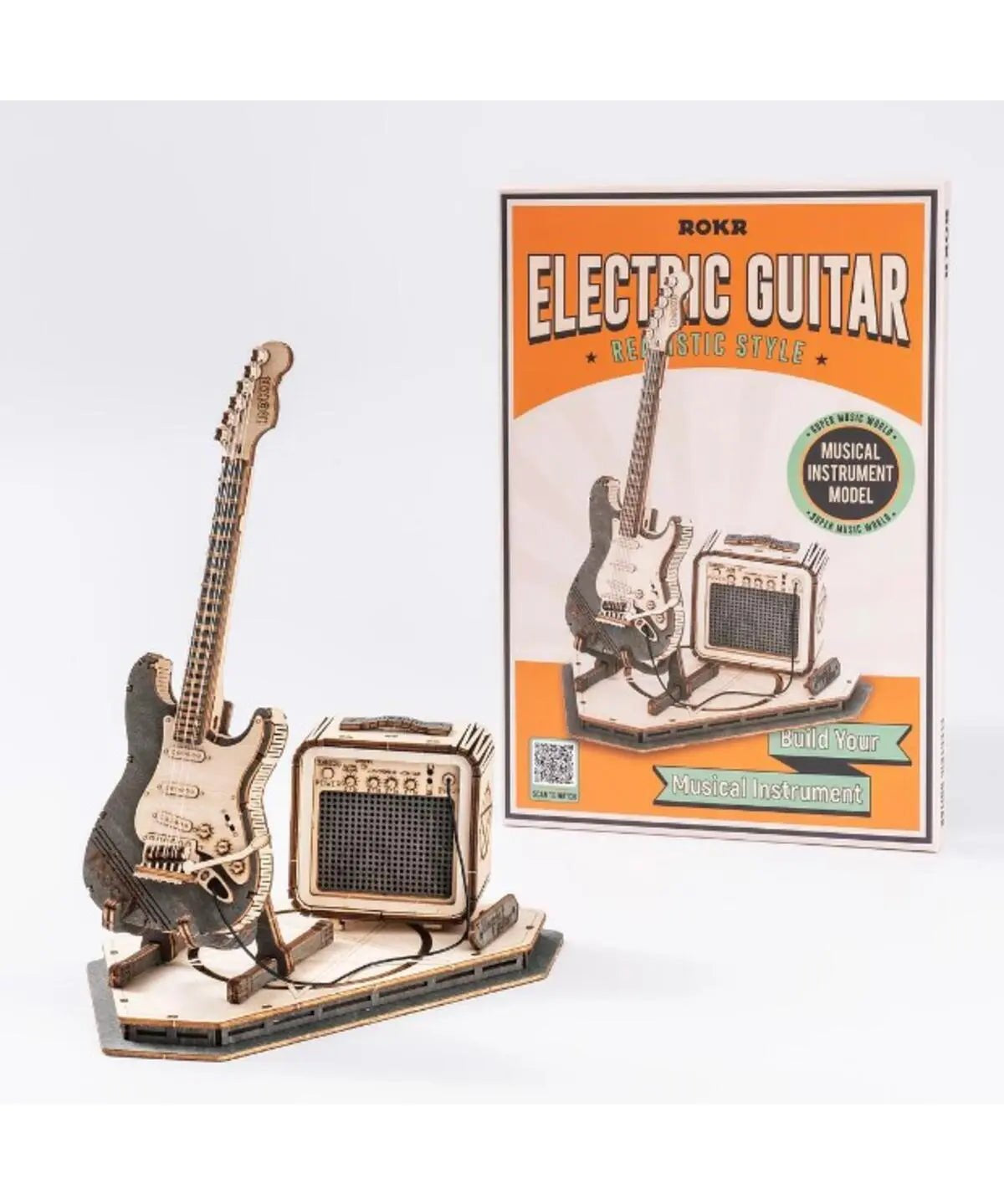 Rolife ROKR Electric Guitar Wooden Model Kit - Remenyi House of Music