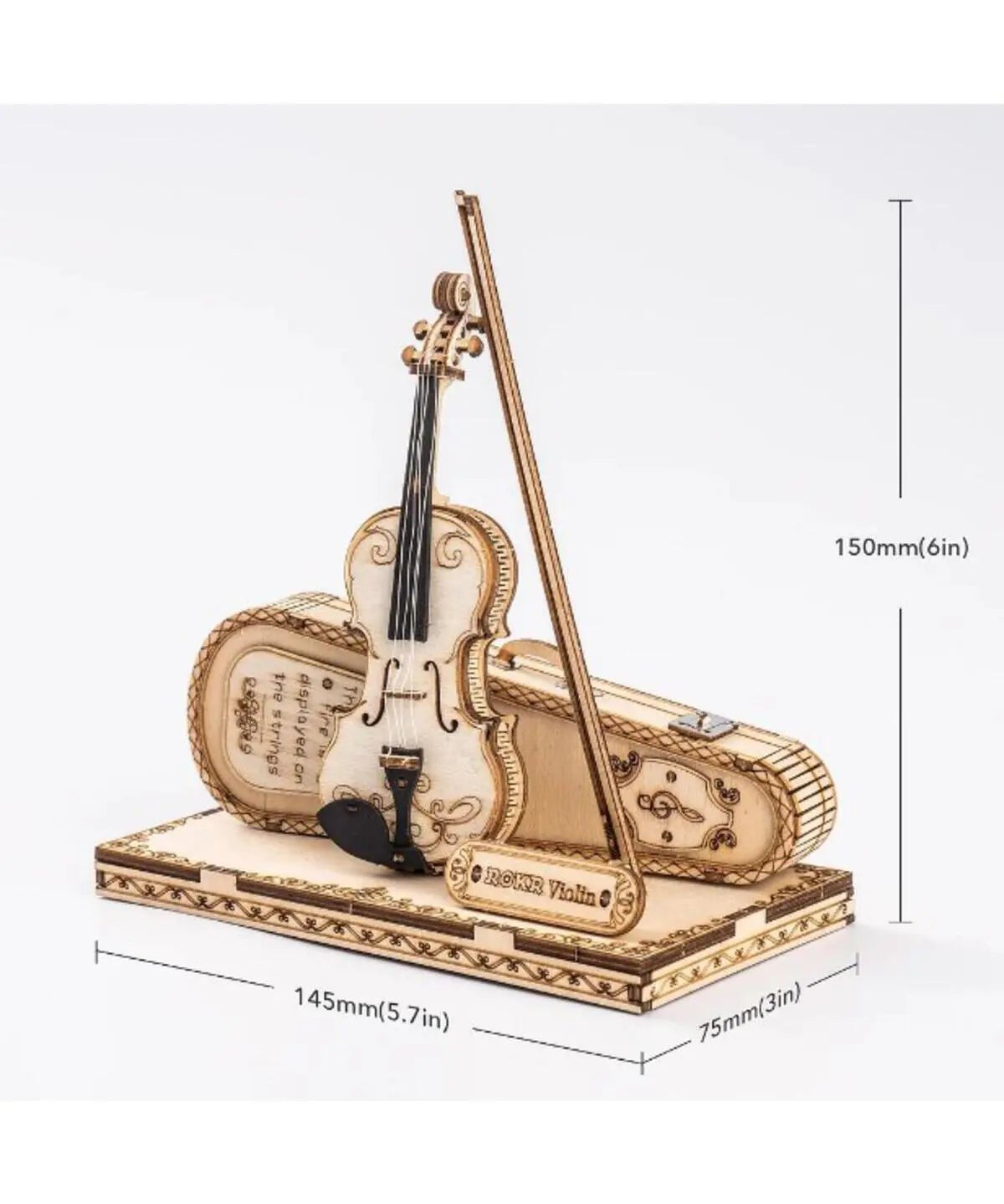 Rolife ROKR Violin Capriccio Wooden Model Kit - Remenyi House of Music