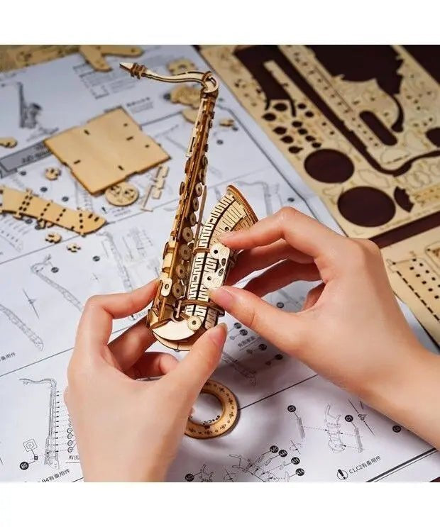 Rolife Saxophone Wooden Model Kit - Remenyi House of Music