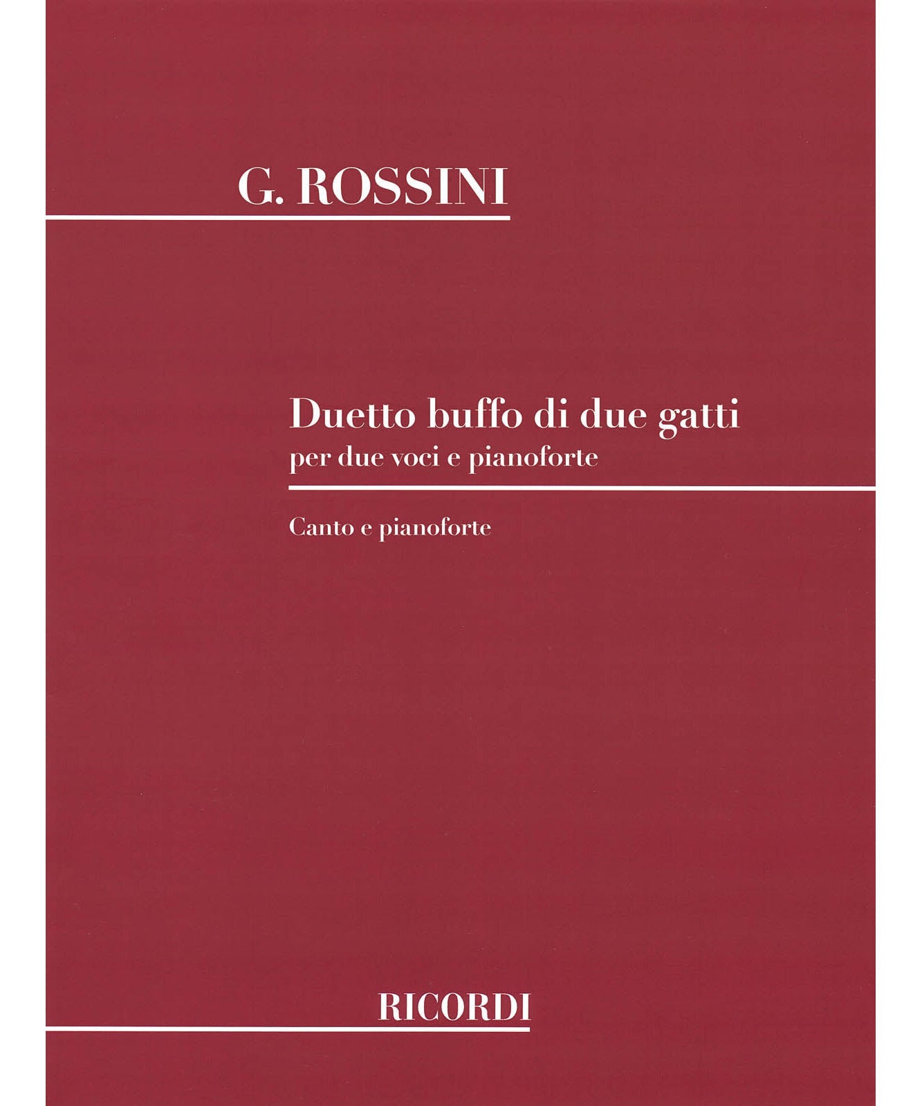 Rossini, G. - Duetto buffo di due gatti (Cat Duet) - Remenyi House of Music