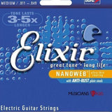 Elixir 12102 Nanoweb Coated Electric Guitar Strings 11-49