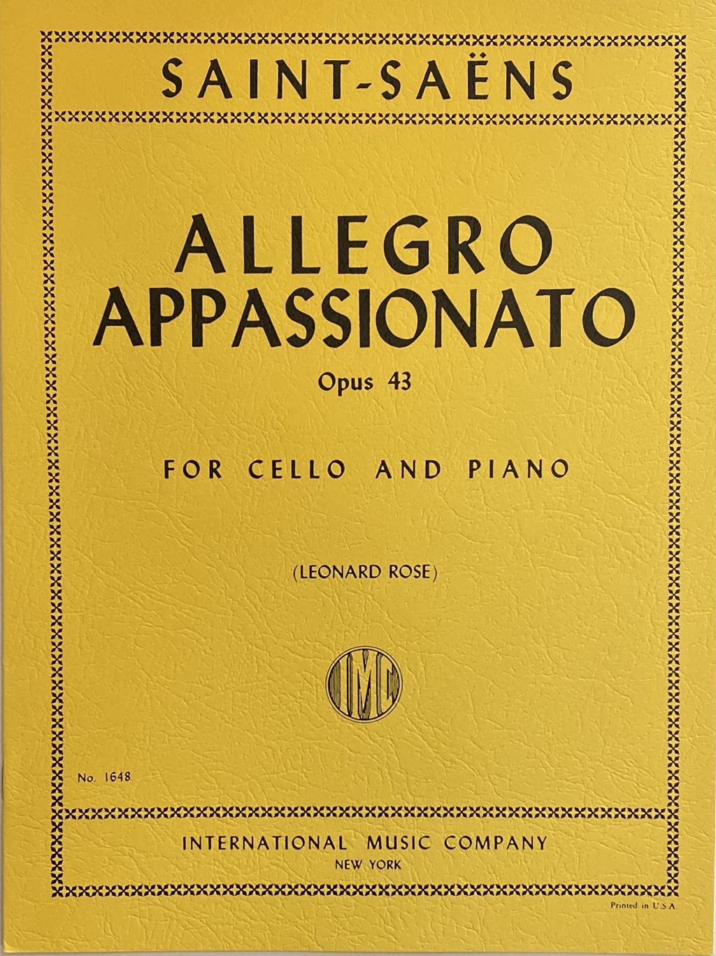 Saint - Saens: Allegro Appassionato Op 43 - Remenyi House of Music