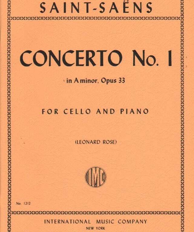 Saint - Saëns C. - Cello Concerto No. 1 in A, Op. 33 - Remenyi House of Music