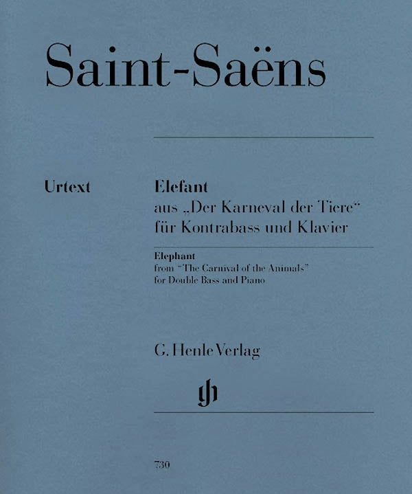 Saint - Saëns, C. - Elephant from the Carnival of the Animals for Double Bass and Piano - Remenyi House of Music