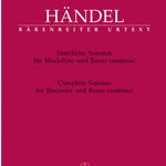 Sämtliche Sonaten für Blockflöte und Basso continuo - Remenyi House of Music