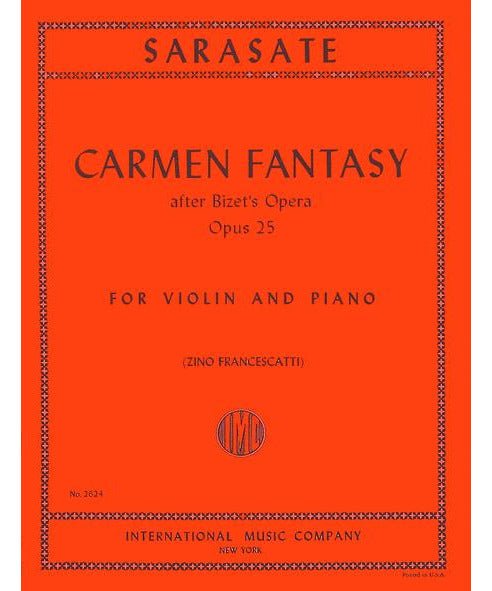 Sarasate P. - Carmen Fantasy Op 25 After Bizet's Opera - Remenyi House of Music