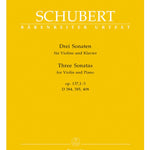 Schubert, F. - Three Violin Sonatas (D 384, 385, 408) - Remenyi House of Music