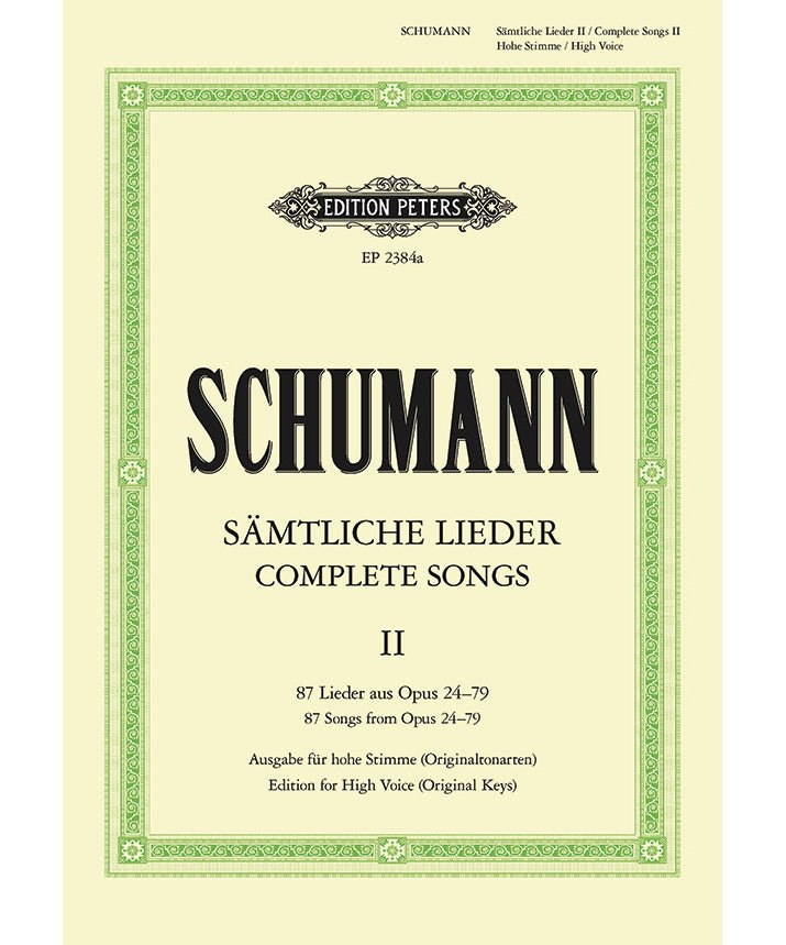 Schumann R. - Complete Songs Volume 2 - High Voice - Remenyi House of Music