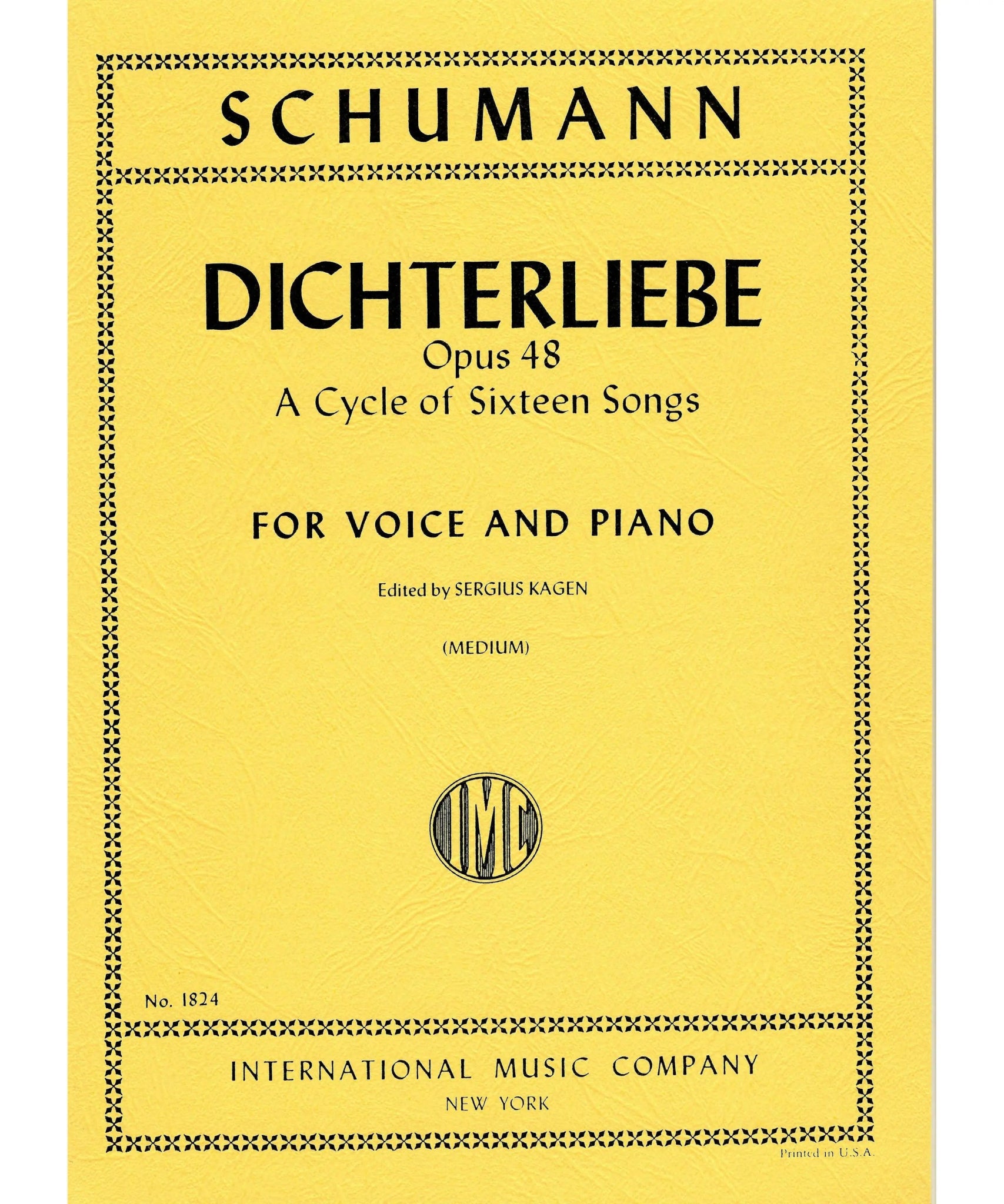 Schumann, R. - Dichterliebe Op. 48 - Medium Voice - Remenyi House of Music