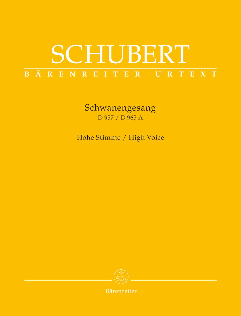 Schwanengesang. Thirteen lieder on poems by Rellstab and Heine D 957 / "Die Taubenpost" D 965 A - Remenyi House of Music
