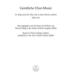 Selig sind die Toten, die in dem Herren sterben SWV 391 - Remenyi House of Music