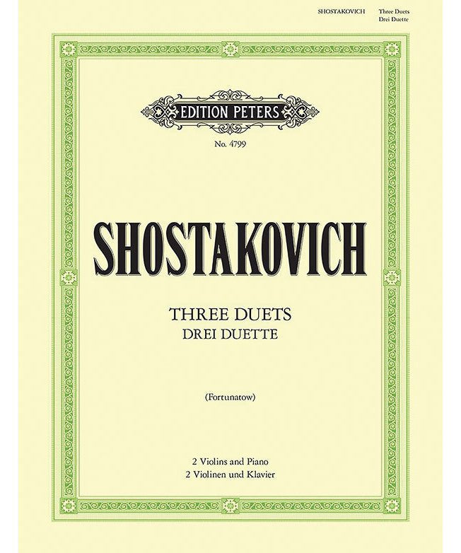 Shostakovich, D. - 3 Duets for 2 Violins & Piano - Remenyi House of Music
