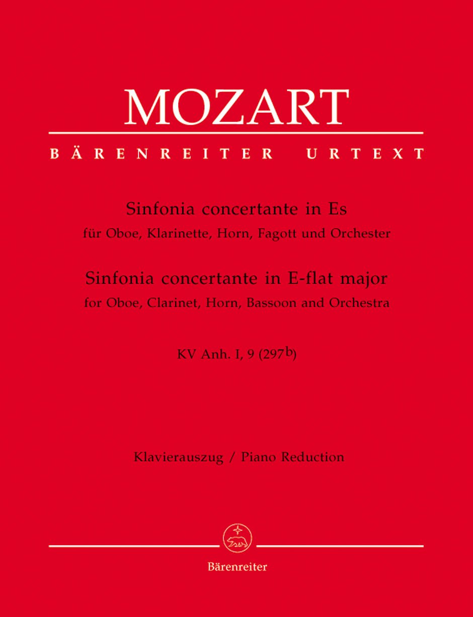 Sinfonia concertante for Oboe, Clarinet, Horn, Bassoon and Orchestra in E - flat major K. Anh. I,9 (297b) - Remenyi House of Music