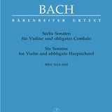 Six Sonatas for Violin and obbligato Harpsichord BWV 1014 - 1019 - Remenyi House of Music