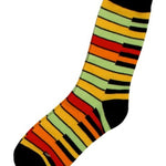 Socks with Yellow, Green, Red, Orange Piano Keys - Remenyi House of Music