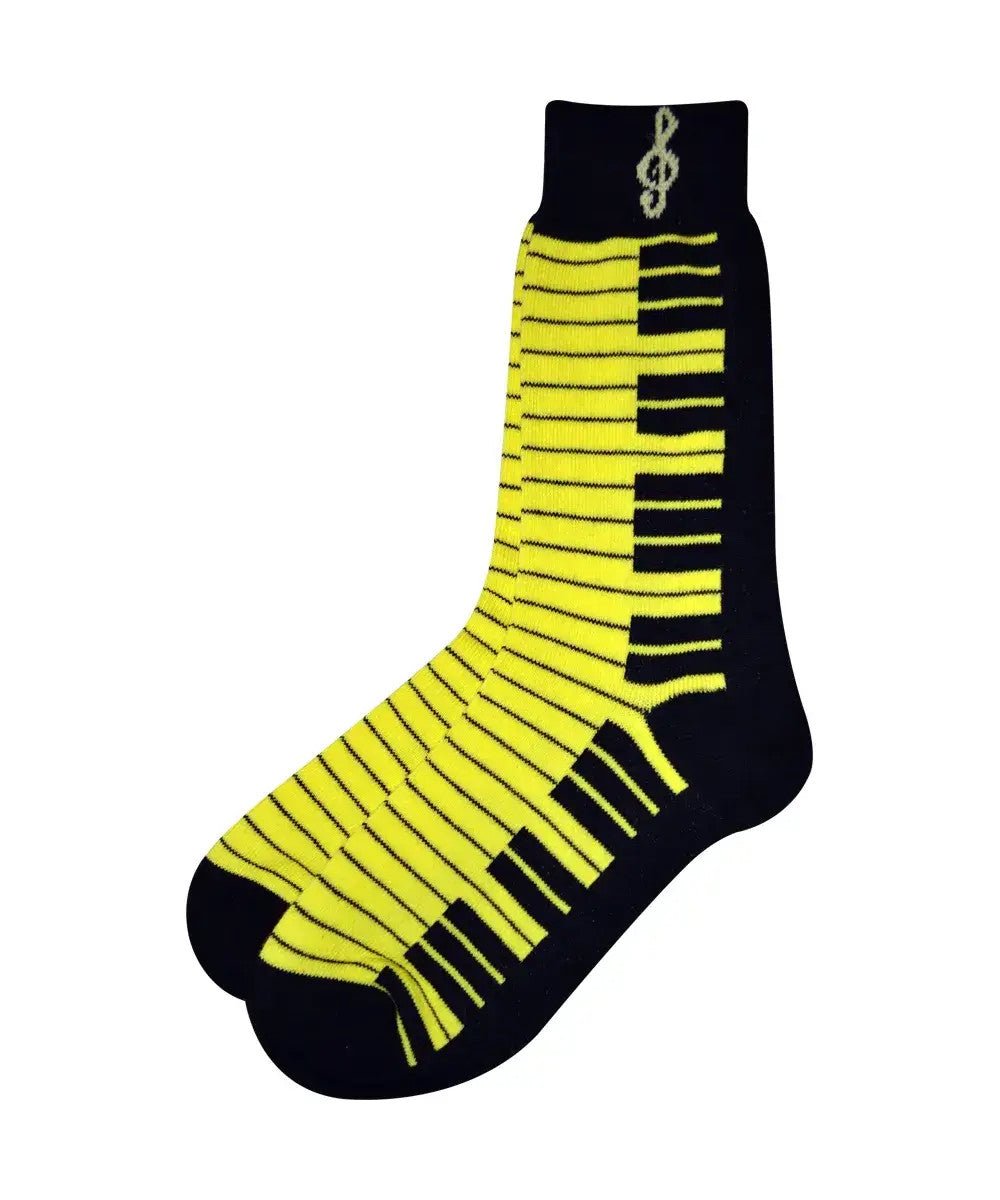 Socks - Yellow with Keyboard - Remenyi House of Music