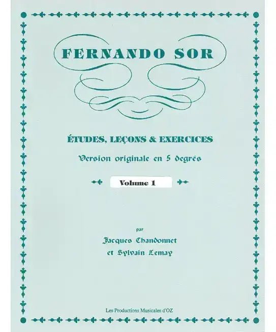 Sor, F. - Etudes Lessons & Exercises Volume 1 - Remenyi House of Music