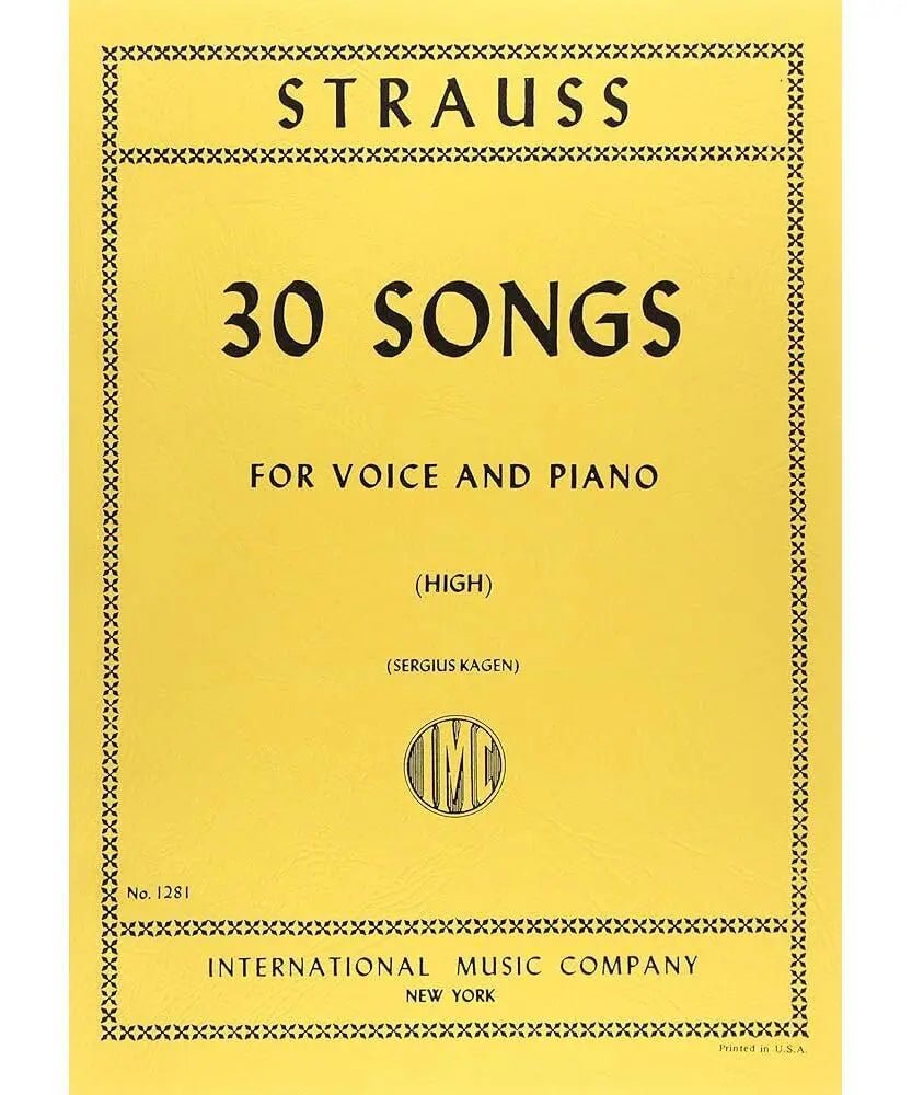 Strauss, R. - 30 Songs - High Voice - Remenyi House of Music