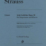 Strauss, R. - Eight Poems, Op. 10 (High Voice) - Remenyi House of Music
