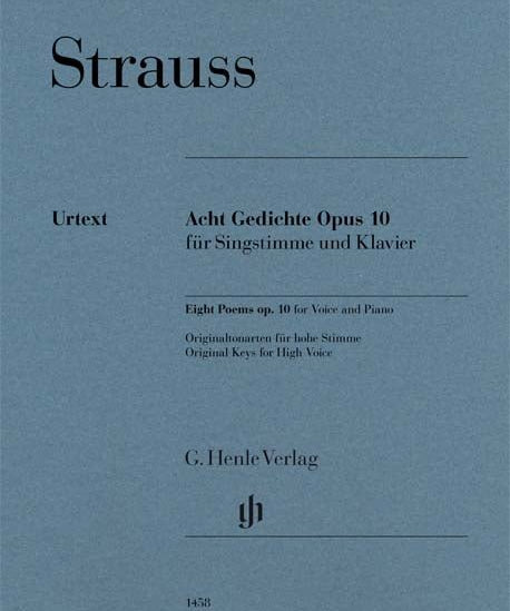 Strauss, R. - Eight Poems, Op. 10 (High Voice) - Remenyi House of Music
