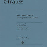 Strauss, R. - Four Songs Op. 27 (Medium Voice) - Remenyi House of Music