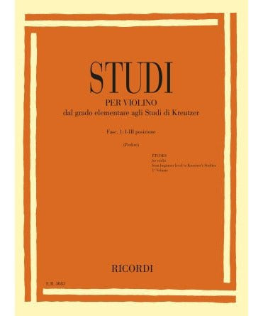 Studies for Violin Fasc I: I - III Positions - Remenyi House of Music