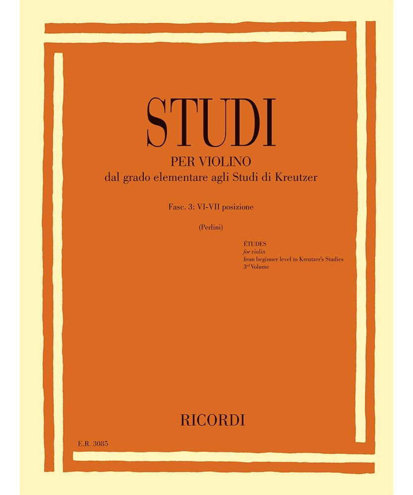 Studies For Violin - Fasc. III: VI - VII Positions - Remenyi House of Music