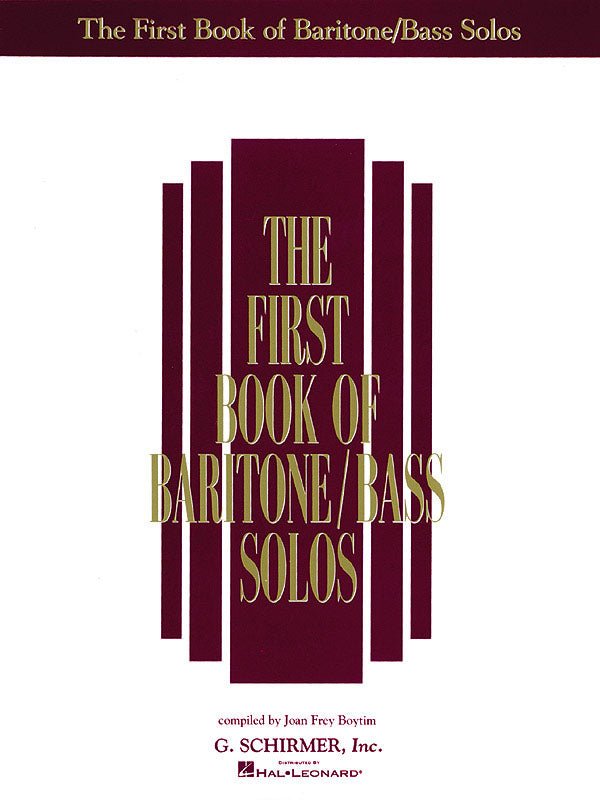 The First Book of Baritone/Bass Solos - Remenyi House of Music