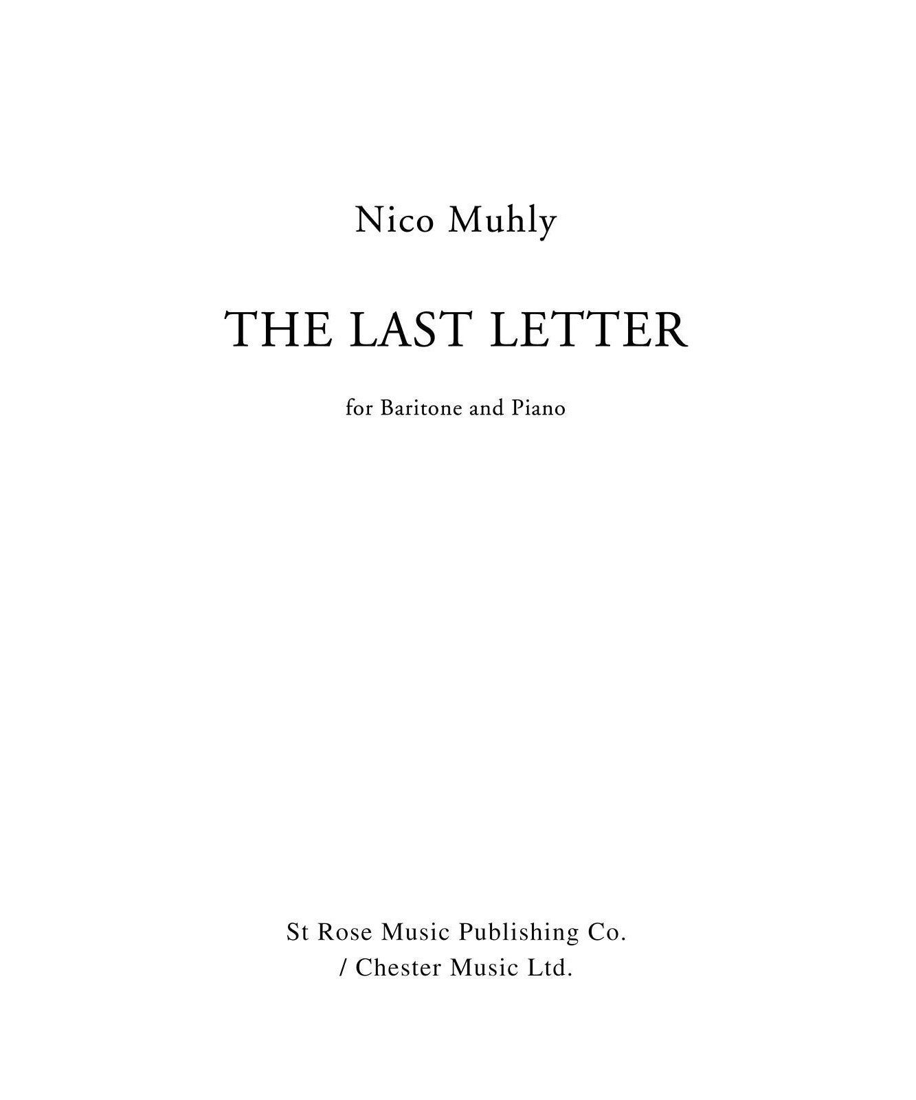 The Last Letter - Remenyi House of Music