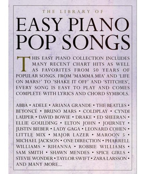 The Library of Easy Piano Pop Songs - Remenyi House of Music