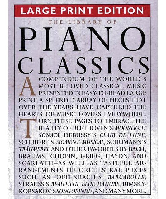 The Library of Piano Classics - Large Print Edition - Remenyi House of Music