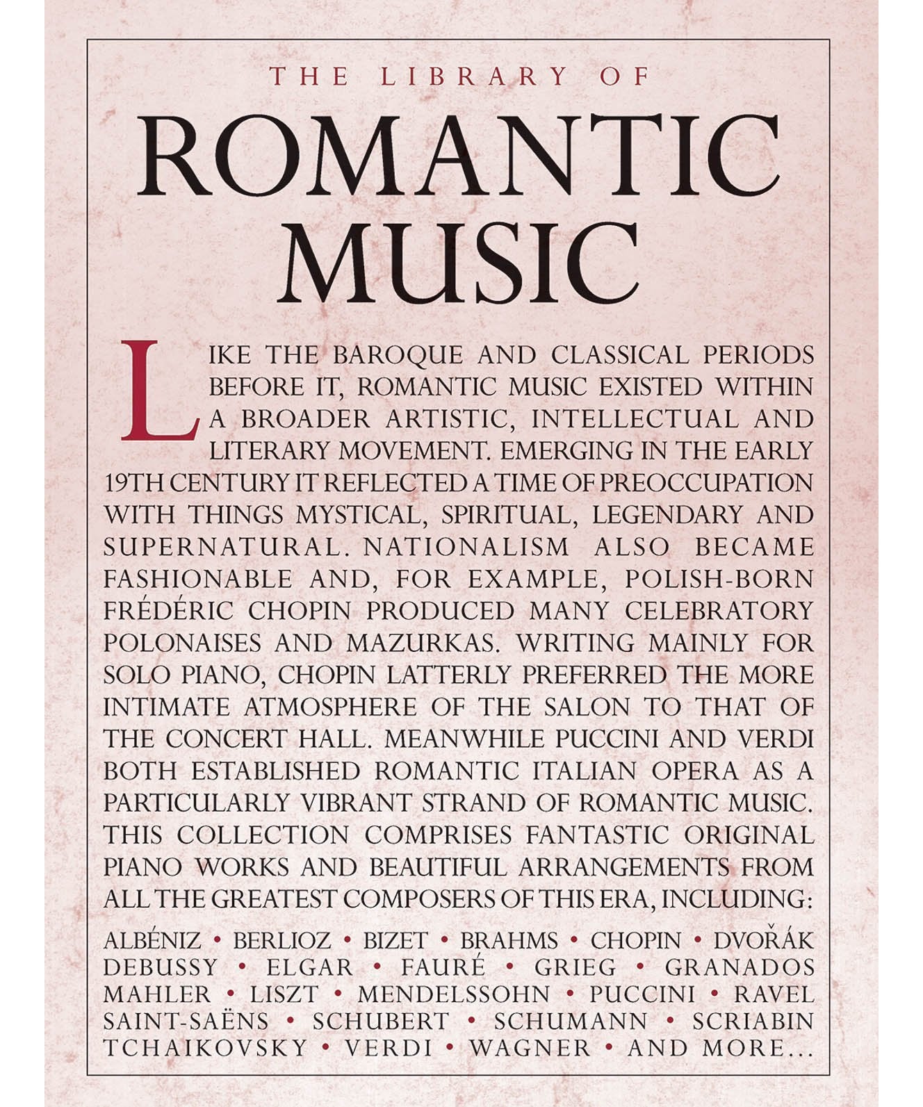 The Library of Romantic Music - Remenyi House of Music