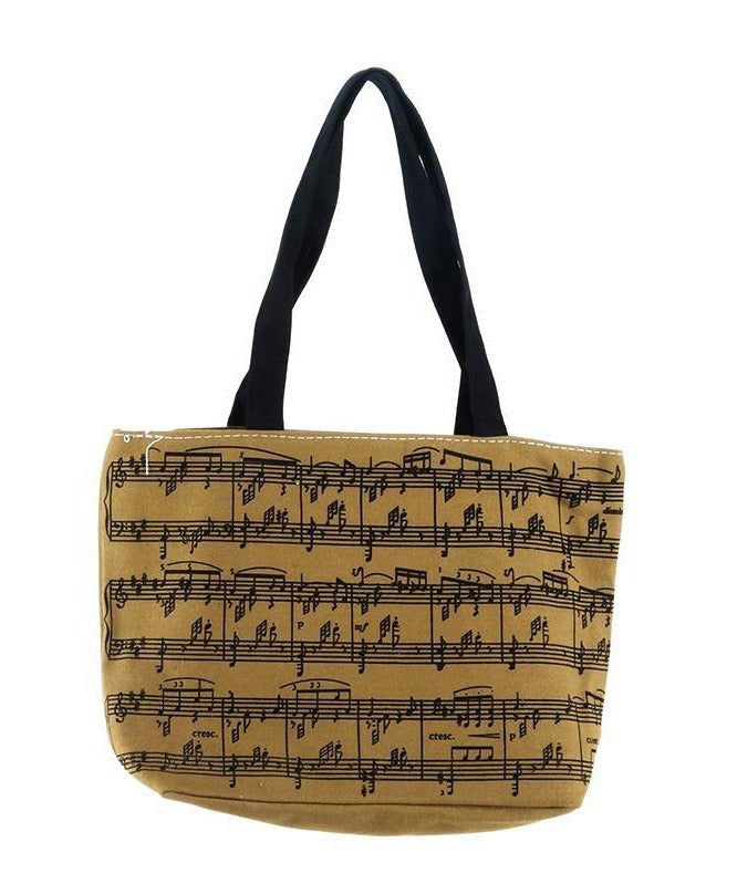 Tote Bag - Small Canvas Manuscript (Beige) - Remenyi House of Music