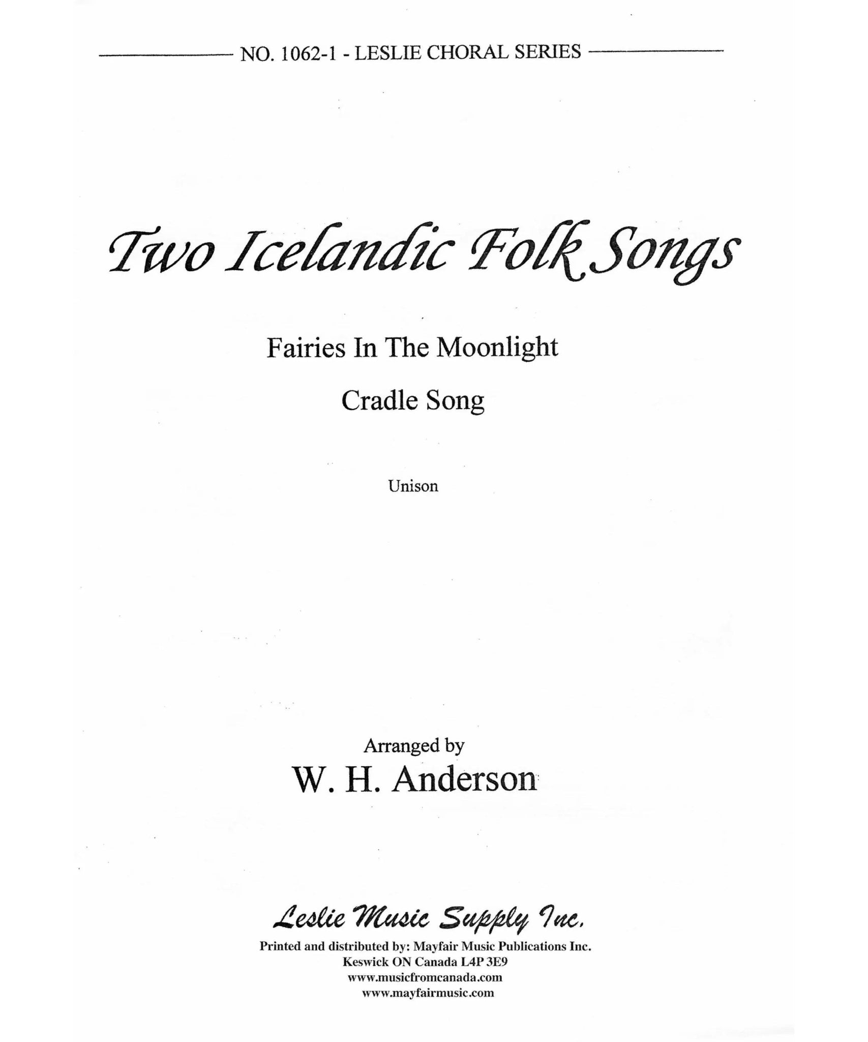 Two Icelandic Folk Songs - Remenyi House of Music