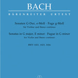 Two Sonatas and a Fugue for Violin and Basso continuo BWV 1021, BWV 1023, BWV 1026 - Remenyi House of Music