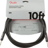 Fender Professional Series Instrument Cable, Straight/Straight, 10', Black